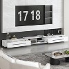 FUFU&GAGA Modern Style White Expandable TV Stand Entertainment Center Media Console - 4 Drawer Storage - 3 of 4