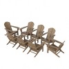 WestinTrends Dylan HDPE Outdoor Patio Adirondack Chair (Set of 8) - 3 of 4