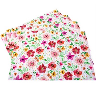 The Lakeside Collection Floral Heart Set of 4 Placemats or Table Runner - Set of 4 Placemats