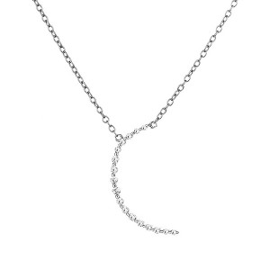 14K Gold and Sterling Silver Crescent Pendant Necklaces Gold Plated - 1 of 3