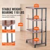 VEVOR 4-Tier AV Media Stand, Corner TV Stand, Height Adjustable Wooden Shelves for DVD Players/Cable Boxes/Games Consoles, Brown - 3 of 4