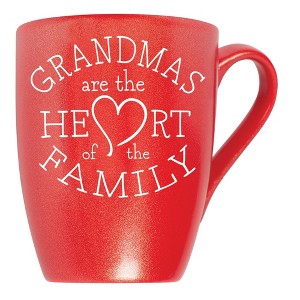 Elanze Designs Grandmas Are The Heart Of The Family Crimson Red 10 ounce New Bone China Coffee Cup Mug - 1 of 4