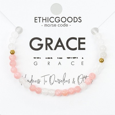 cloudy glass & rose quartz