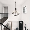 PAKOKULA Mid-Century 6-light Black Branch Retro Candlestick Chandelier for Living Room - 3 of 4