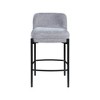 Meridian Furniture,Burton Grey Chenille Fabric Stool, Set of 2 - 3 of 4
