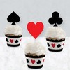 Big Dot of Happiness Las Vegas - Cupcake Decoration - Casino Party Cupcake Wrappers and Treat Picks Kit - Set of 24 - 3 of 4