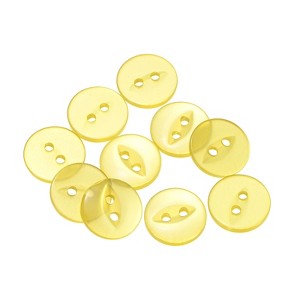 Unique Bargains Round Resin 2-Hole Fish Eye Craft Replacement Sewing Button 10 Pcs - 1 of 4