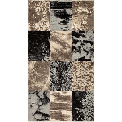 Patchwork Modern Eclectic Color Block Indoor Runner or Area Rug by Blue Nile Mills