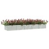 vidaXL Garden Raised Bed - Silver Galvanized Steel Outdoor Planter Box for Patio, Balcony, and Garden - 157.5" x 31.5" x 17.7" - 3 of 4