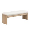 51.5" Wood Upholstered Bench, Entryway Bench with Cushion, Bedside Stool, Footstool for Bedroom and Living Room – The Pop Home - 2 of 4
