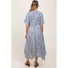 PinkBlush Navy Floral Deep V-Neck Handkerchief Hem Maternity Maxi Dress - 3 of 4