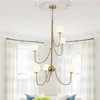 PAKOKULA Modern 6-Light Dimmable Gold Chandelier-Sputnik Ceiling Light with White Frosted Glass - 3 of 4