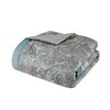 12 Piece Comforter Set with Cotton Bed Sheets Teal Queen - 3 of 4