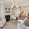 PAKOKULA 8-Light Matte Black Sputnik Chandelier with White Fabric Shade for Living Room Bedroom - 2 of 4