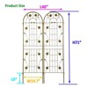 MOEPISY 2 Pack Metal Garden Trellis 71 inch x 19.7 inch Brown - 2 of 4