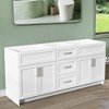 Bath Vanity Cabinet without Top 72 in. W x 21.5 in. D x 33.5 in. H Bathroom Vanity in White with Brushed Nickel Handle - 3 of 4