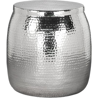 Winston Side Table Aluminum Silver - Zm Home: No Assembly, Chrome ...