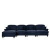 Modular L-Shaped Sectional Sofa with Flared Arms & Movable Ottoman - 4 of 4