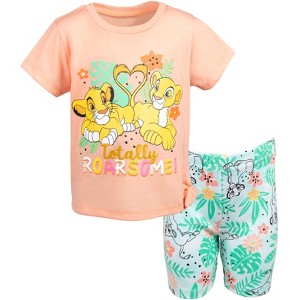 Disney Moana Winnie the Pooh Lion King Pixar Toy Story Lilo & Stitch T-Shirt & Shorts Outfit Set Little Kid to Big Kid - 1 of 4