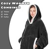 Tirrinia Women Oversized Fleece Blanket Hoodie Sweatshirt, Warm Soft Wearable Blanket Sweatshirt with Front Giant Pocket, Cozy Gift for Woman Wife - 4 of 4
