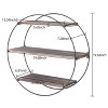 Artloge Vintage Round Wall Mounted Hanging Storage Shelf Bookshelf Cabinet Rack Geometric Circle Display Shelves Holder for Kitchen Office - 3 of 4
