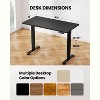 Electric Standing Desk, 63 x 27.5 Inches Sit Stand up Desk, Large Memory Computer Home Office Desk with Two-Piece Desktop (Black) - 3 of 4