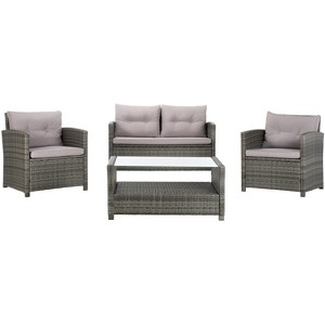Vellor 4 Piece Living Set - Indoor/Outdoor - PAT7516 - Safavieh - 1 of 4