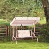 Qaba Kids Patio Swing, 2-Seater Outdoor Porch Swing Bench with Adjustable Canopy, Safety Belt for Patio, Garden, Poolside, Balcony - 2 of 4