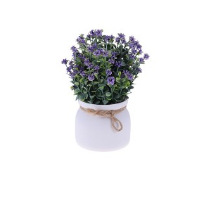 Unique Bargains Artificial Plants Floral Plastic 3.94"x3.94"x7.09" 1 Pc - 1 of 4