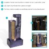 Sunnydaze 32"H Electric Metal Cascading Tower Outdoor Water Fountain with LED Lights - 4 of 4