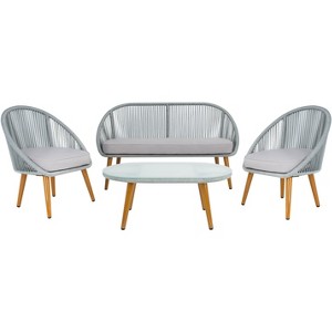 Halcott 4 Piece Living Set - Indoor/Outdoor - PAT7526 - Safavieh - 1 of 4