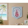 Polyester, 18"x21" Pennant – Merry Christmas Seashell Topiary by Manual Woodworkers & Weavers - 2 of 3