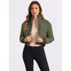INSPIRE CHIC Women's Winter Outwear Baggy Padded Cropped Bomber Jacket - 2 of 4