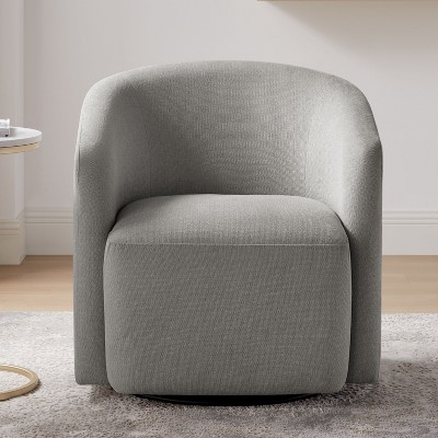 NicBex Modern Swivel Chair with Pocket Coil Seat Cushion, Soft & Durable Upholstery for Living Room, Bedroom, Office Accent