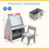 Infans Kids Table & Chair Set w/Rotatable Double-sided Magnetic Blackboard & Whiteboard - 2 of 4