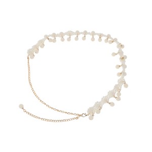 Unique Bargains Women's Fashion Waist Chain White 1 Pc - 1 of 4