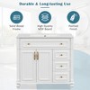 Mshliw 36" Bathroom Vanity with Ceramic Sink, Tilt-Out Drawer, 3 Drawers, Soft-Close Doors, Solid Wood & MDF Cabinet - 4 of 4