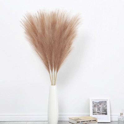 4 PCs Extra Large Faux Pampas Grass Decor, 44 Inch Large Tall Fluffy Artificial Pampas Grass Fake Dried Flowers Decor, Boho Home Decor