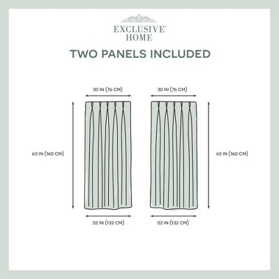 Silver Sateen Blackout Pinch Pleat Back Tab Curtain Panels, 84" Length