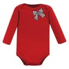 Hudson Baby Infant Girl Cotton Long-Sleeve Bodysuits, Winter Bows 3-Pack - 3 of 4