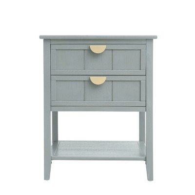 TIRAMISUBEST 2-Drawer American Style End Table: A Sturdy and Elegant Storage Solution for Your Bedroom and Study
