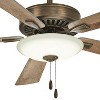 52" Minka Aire Farmhouse Indoor Ceiling Fan with LED Light Heirloom Bronze White Glass Shade for Living Room Kitchen Bedroom House - 3 of 4
