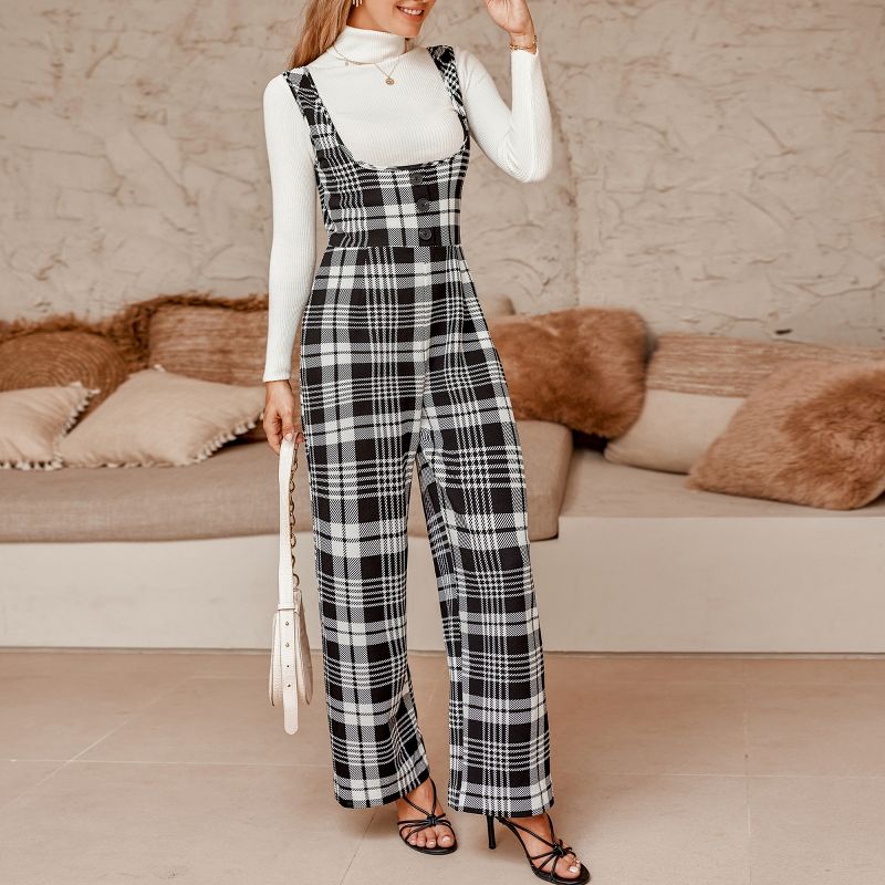 Women's Plaid Overall Jumpsuit - Cupshe, 4 of 5