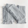Plum & Post Aura Dinner Napkins - Light Blue - Pre-Washed Cotton - 4pc - 3 of 4