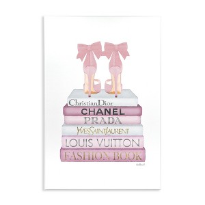 Stupell Industries Pastel Pink Heels & Books, 10" x 15" - 1 of 4