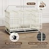 XBRIGH 54/48/42/38 Inch Heavy Duty Indestructible Dog Crate Steel Escape Proof,Indoor Double Door High Cage,Kennel with Wheels,Removable Tray - 3 of 4