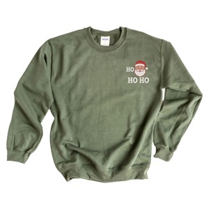 Embroidered Santa Ho Ho Ho - Women's Graphic Sweatshirt - 1 of 4