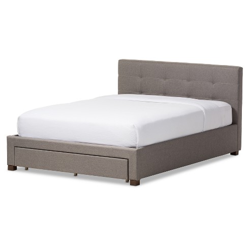 Brandy Modern And Contemporary Fabric, King Bed With Storage Drawers