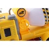 JuzToys Realistic Cement Mixer Truck Toy – Pull-Back Toy Vehicle with Light, Sound, Spinning Handle – Yellow - 3 of 4