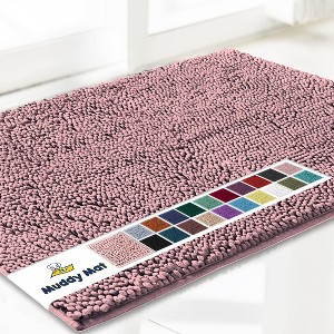 Muddy Mat Highly Absorbent  Soft Chenille Door Mat and Pet Rug Non Slip Thick Washable Area and Bath Mat for Indoor and Outdoor - 1 of 2